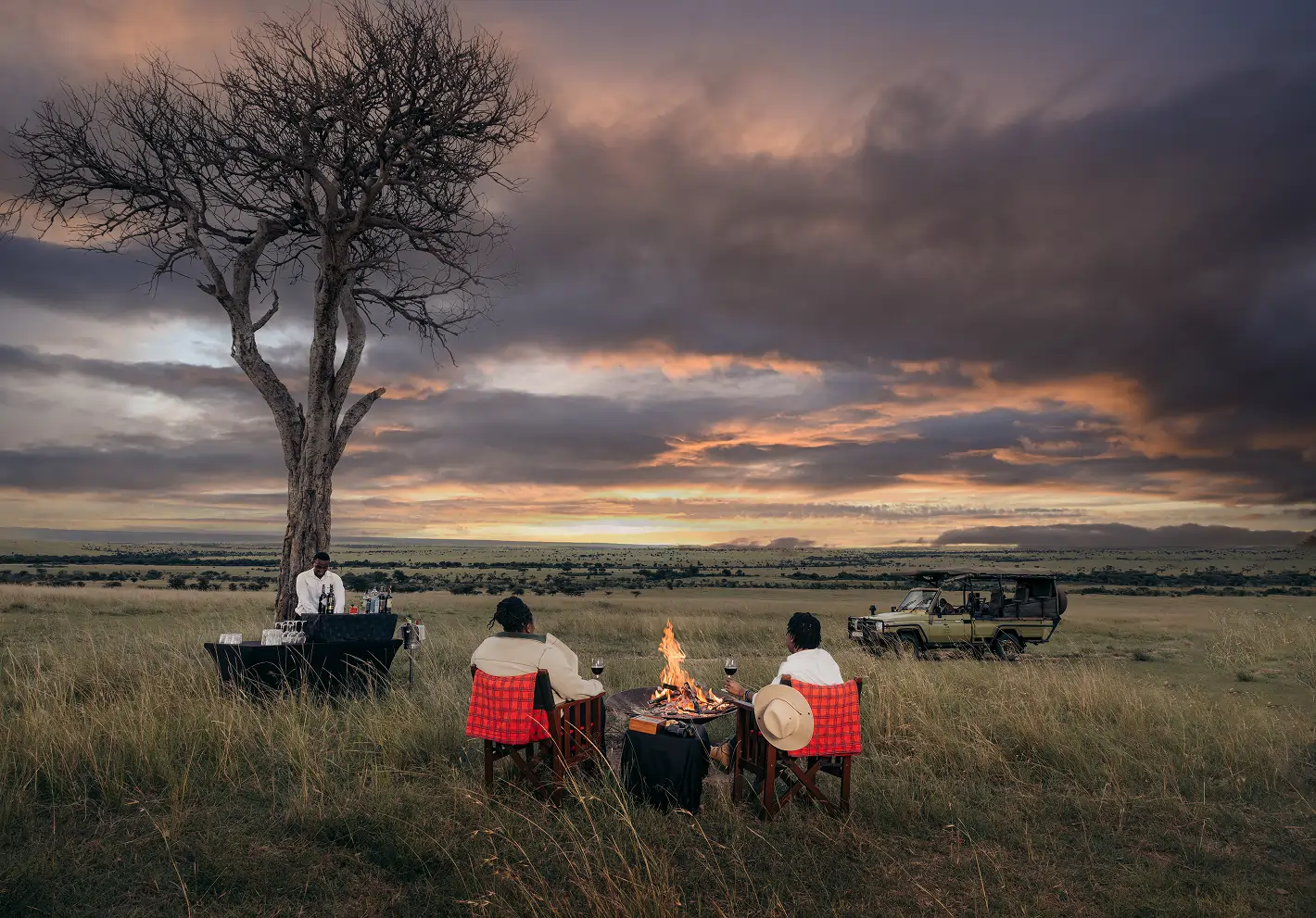 Lush green landscapes during Kenya's green season with dramatic skies